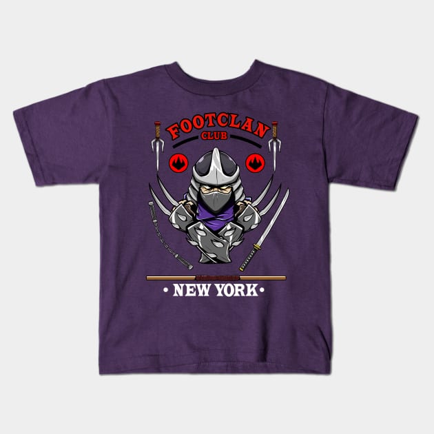 Foot Clan club Kids T-Shirt by sullyink